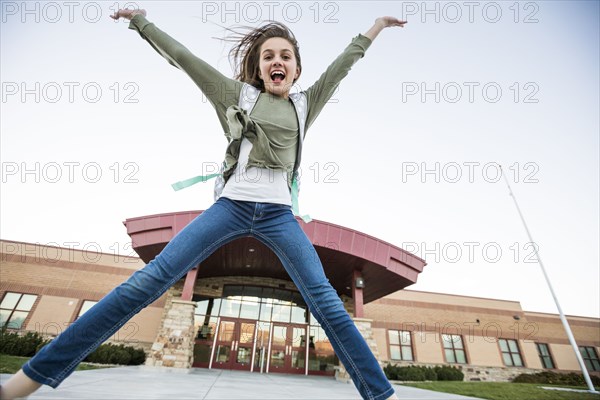 Utah, Lehi, Smiling girl