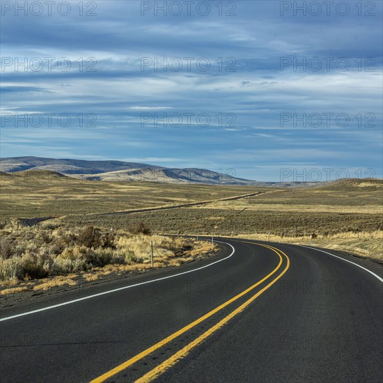 Empty highway in desert