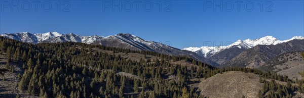 Panoramic view of snowcapped mountains