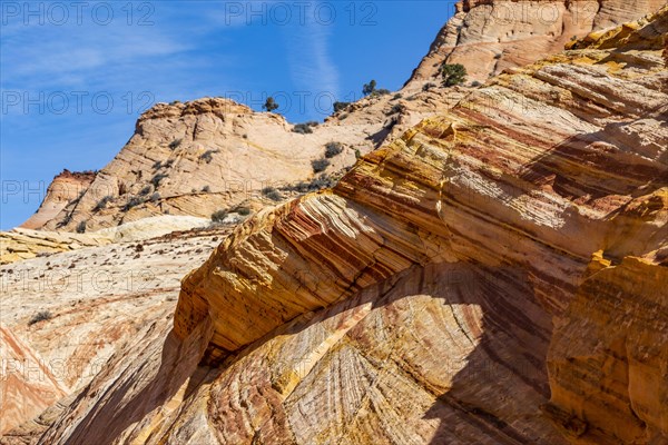 Sandstone texture in slot canyon wall