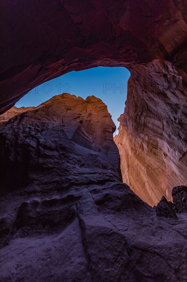 Sandstone layers in canyon