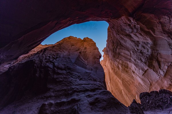 Sandstone layers in canyon