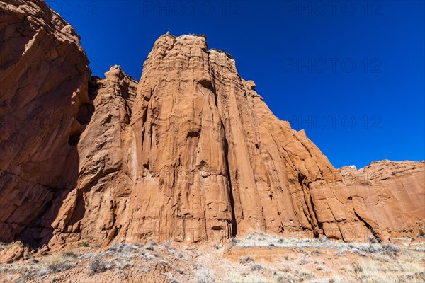 Sandstone layers in canyon