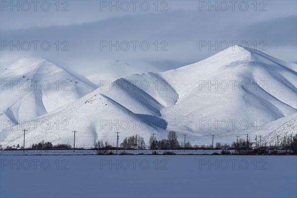 Scenic view of snowcapped mountains