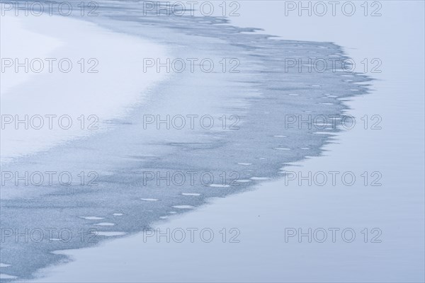 View of frozen river