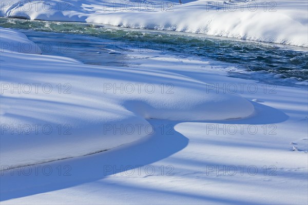 Ice and snow along Big Wood River