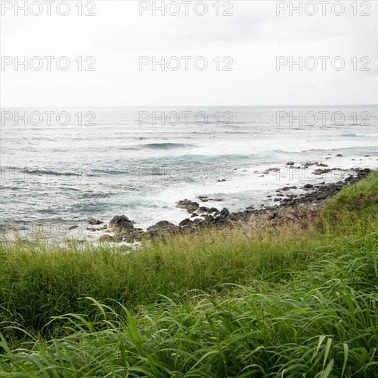 Sea coast, lookout for surfers