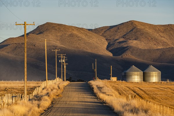 Country road leading to mountains