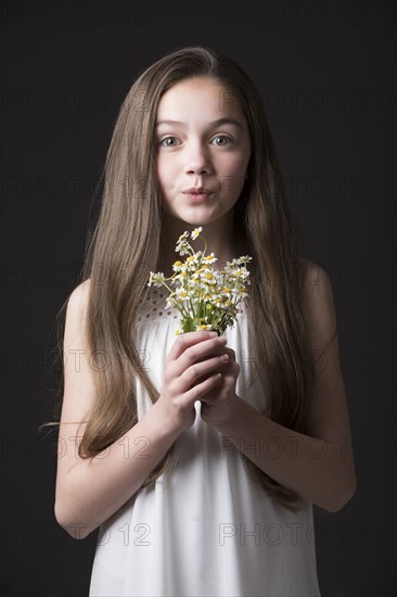 Studio portrait of girl