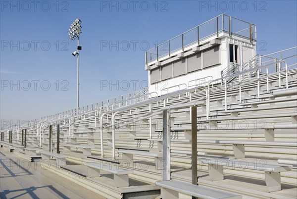 Bleachers at high school sports field