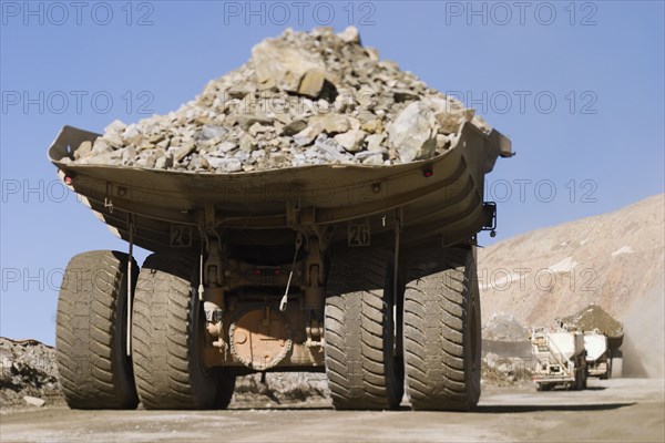 Large truck in stone quarry