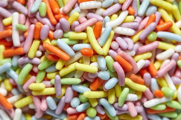 Close-up of colorful sprinkles