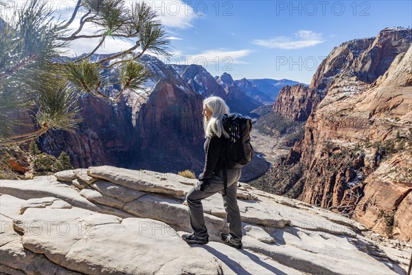 Senior female hiker