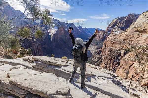 Senior female hiker