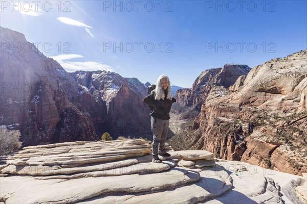 Senior female hiker