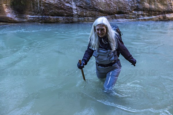 Senior female hiker