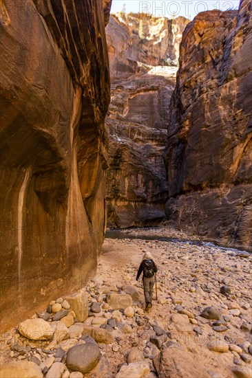 Senior female hiker