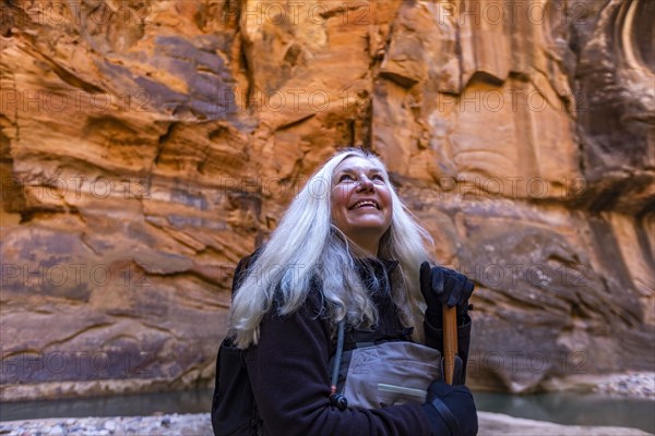 Senior female hiker