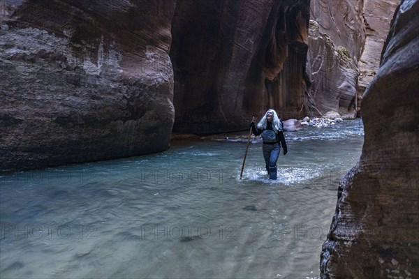 Senior female hiker