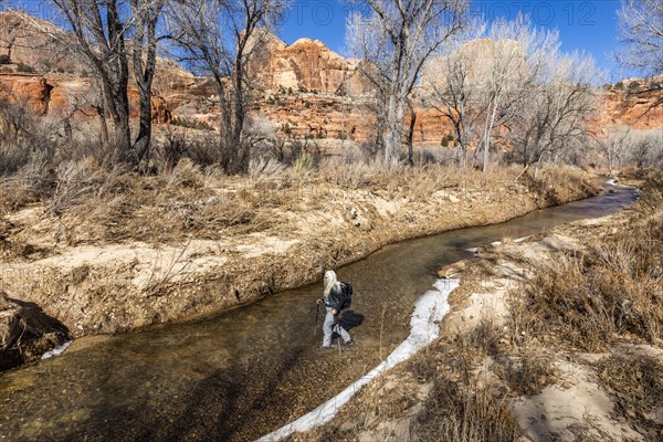 Senior female hiker