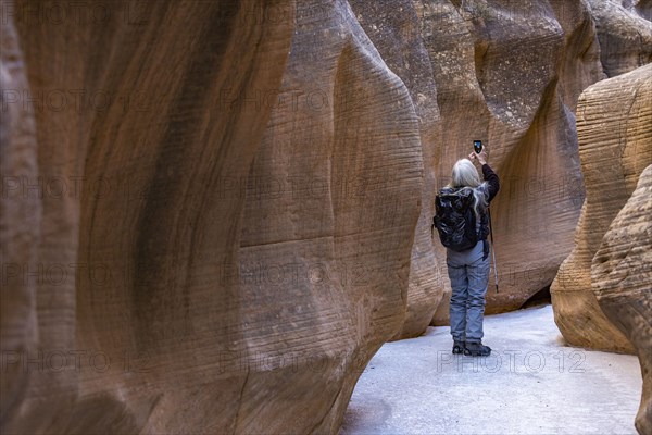 Senior female hiker