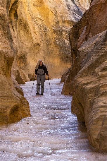 Senior female hiker