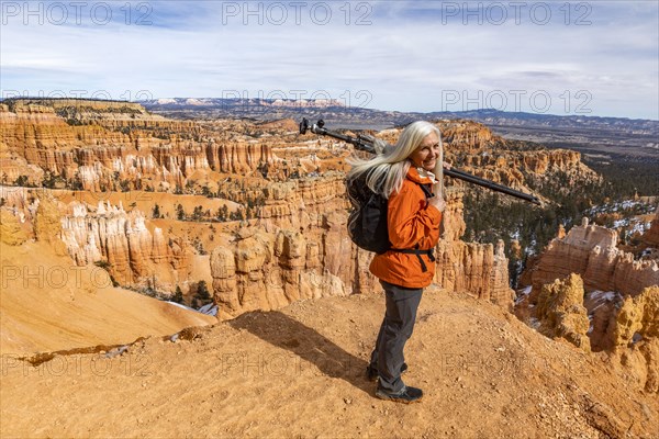 Senior female hiker