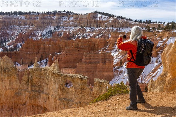 Senior female hiker