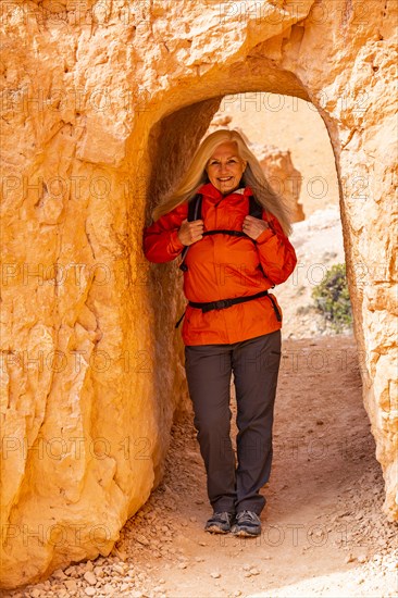 Senior female hiker