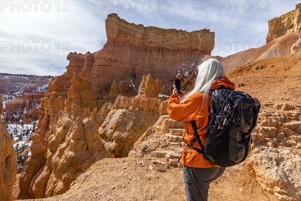 Senior female hiker