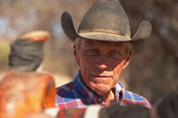 Portrait of senior cowboy