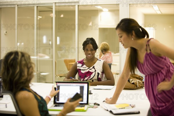 Group of women in coworking office