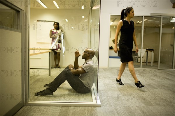 Group of people in coworking office