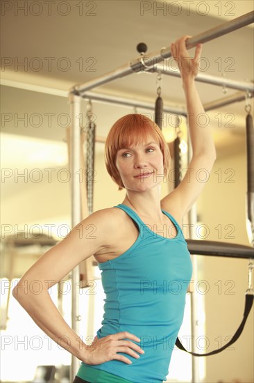 Portrait of fitness trainer in gym