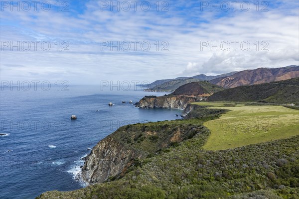 Green Big Sur coastline