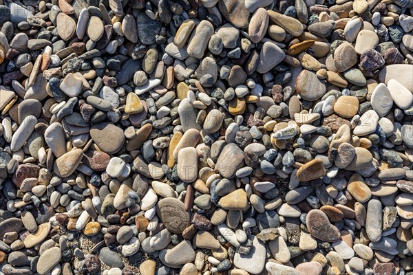 Overhead view of beach rocks