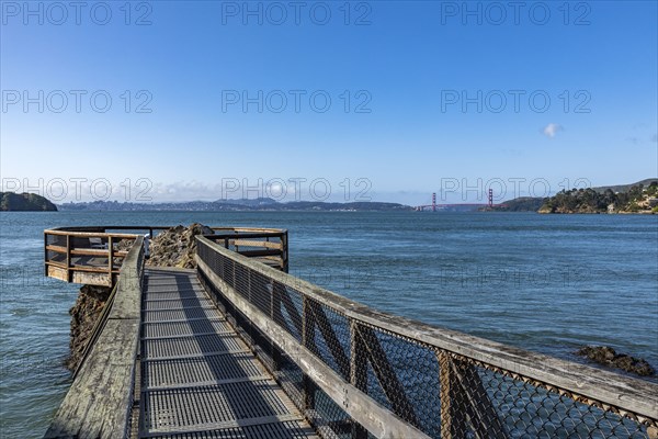 View of bay with Golden Gate Bridge in background