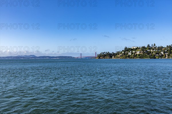 View of bay with Golden Gate Bridge in background