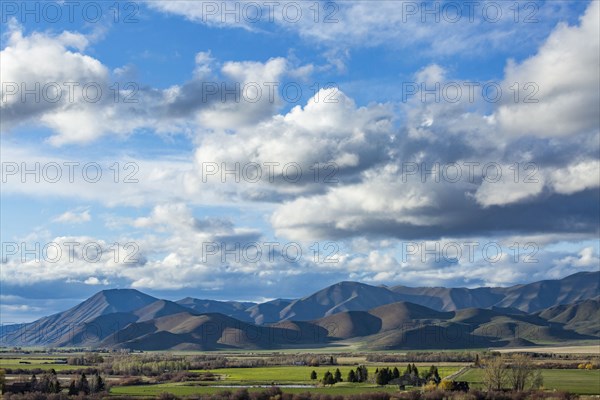 USA, Idaho, Sun Valley, Scenic view of clouds above mountains