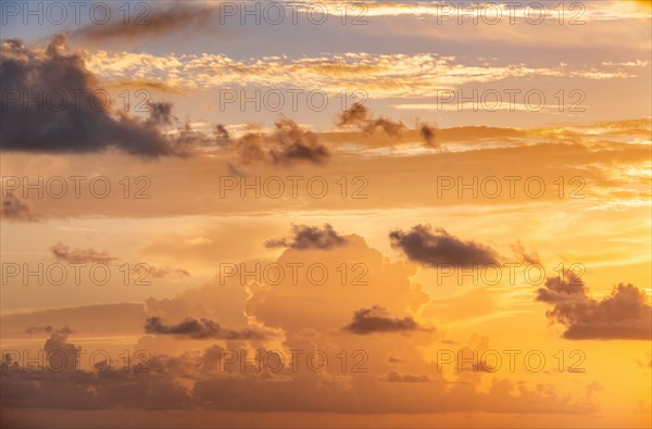 Golden clouds at sunrise