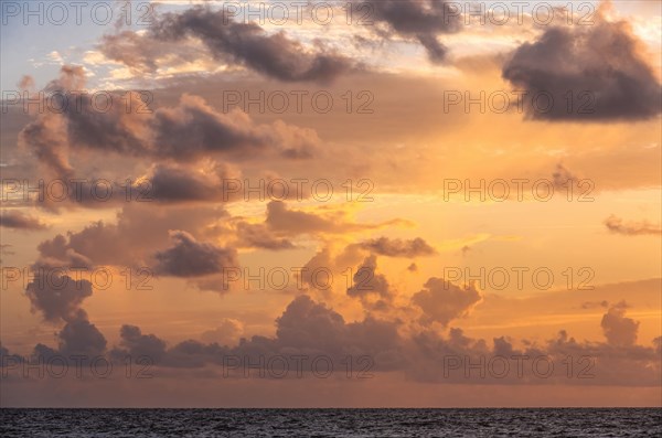 Golden clouds at sunrise