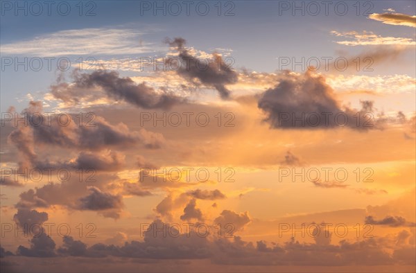 Golden clouds at sunrise