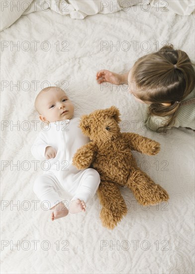 Overhead view of girl