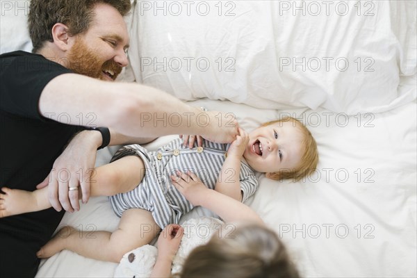 Father playing with son