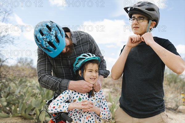 Father and children