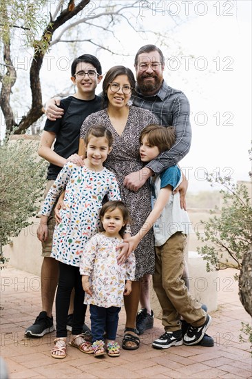 Portrait of family with children