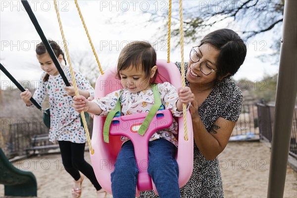 Mother with daughters