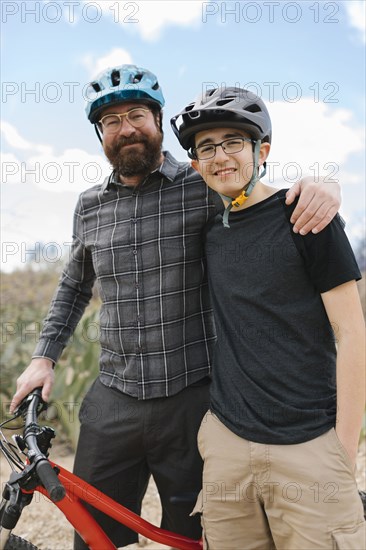 Portrait of father and son