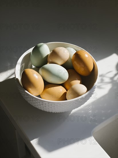 Farm fresh eggs in bowl