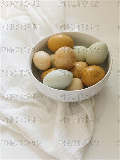 Farm fresh eggs in bowl